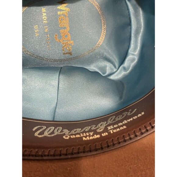 Wrangler Brown Hat with Patterned Trim - Picture 6 of 7